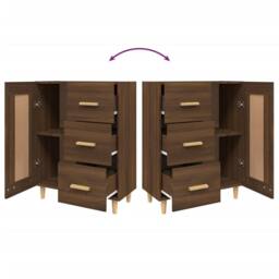 Berkfield Home Sideboard Brown Oak 69.5x34x90 cm Engineered Wood - thumbnail 9