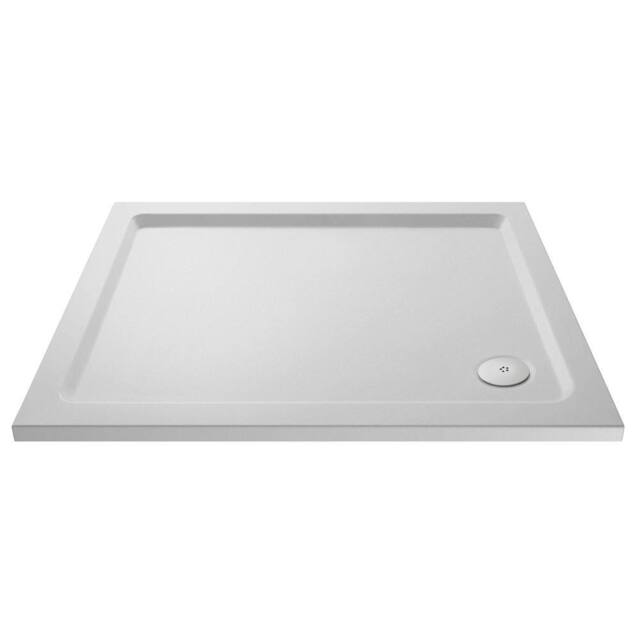 Balterley Premium Slip Resistant Rectangular Shower Tray in White Stone Resin - image 1