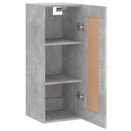 Berkfield Home Wall Mounted Cabinet Concrete Grey 34.5x34x90 cm Engineered Wood - thumbnail 6