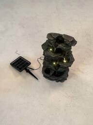 Living and Home Solar Water Feature for Gardening and Outdoor Décor in Brown - thumbnail 4