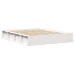 Berkfield Home White Bed Frame with Lift-Up Storage in White, 160 x 200 cm, Soli - Size: 160 x 200 cm - thumbnail 7