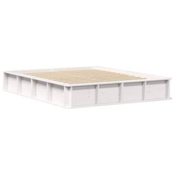 Berkfield Home White Bed Frame with Lift-Up Storage in White, 160 x 200 cm, Soli - Size: 160 x 200 cm - thumbnail 3