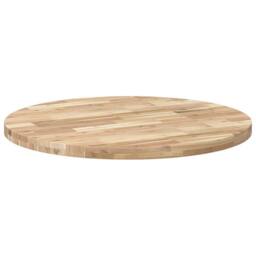 Berkfield Home Table Top Round √ò90x4 cm Solid Wood Acacia in Brown - Size: 90x4 cm - thumbnail 5