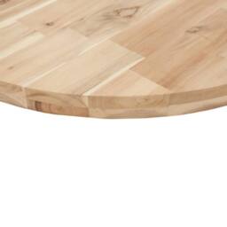 Berkfield Home Table Top Round √ò90x4 cm Solid Wood Acacia in Brown - Size: 90x4 cm - thumbnail 8
