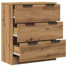 Berkfield Home Sideboard Artisan Oak 60x30x70 cm Engineered Wood in Brown - Size: 60 x 30 x 70 cm - thumbnail 7