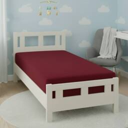 Snug City Flannelette Cot Bed Fitted Sheet Soft Brushed Cotton Bedding Comfort in Red - thumbnail 1