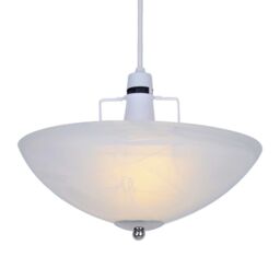 ValueLights Alabaster 30cm White Frosted Uplighter Ceiling Easy Fit Lamp Shade