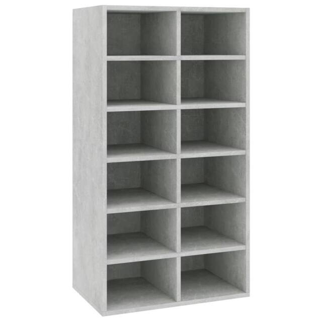 Berkfield Home Shoe Rack Concrete Grey 54x34x100.5 cm Engineered Wood - image 1