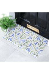 Artsy Mats Bluebells Pattern Doormat in Blue - Size: 40 cm x 70 cm - thumbnail 1