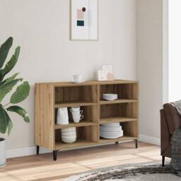 Berkfield Home Sideboard Artisan Oak 103.5x35x70 cm Engineered Wood in Brown - thumbnail 2
