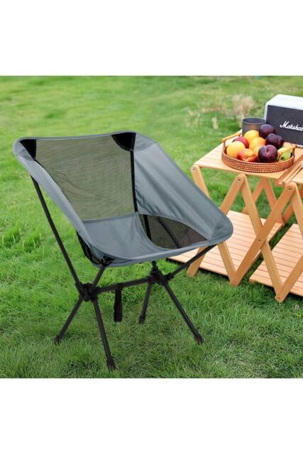 Living and Home Portable Folding Camping Chair in Grey - image 1