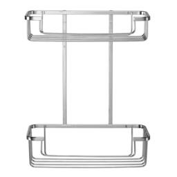 NESTLUNE Rust Free 2 Tier Shower Caddy, Bathroom Caddy Cosmetic in Silver - thumbnail 3