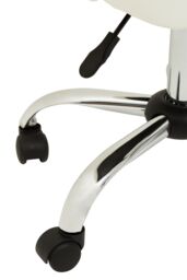 Orsina Ergonomic Off-White Leather Effect Home Office Chair, Comfortable Work From Home Chair, Movable Work Chair in White - thumbnail 6