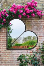 MirrorOutlet Black Metal Framed Heart Shaped Wall Garden Mirror (80CM X 80CM) MAX - Size: 1 Pack - thumbnail 6