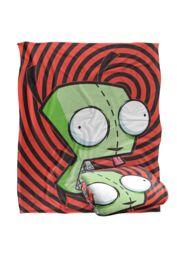 Nickelodeon Invader Zim Gir Spiral Silky Touch Super Soft Throw Blanket 152 X 127 cm in White - thumbnail 2