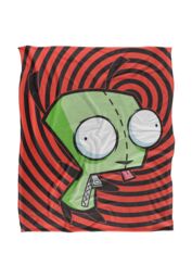 Nickelodeon Invader Zim Gir Spiral Silky Touch Super Soft Throw Blanket 152 X 127 cm in White - thumbnail 1