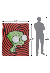 Nickelodeon Invader Zim Gir Spiral Silky Touch Super Soft Throw Blanket 152 X 127 cm in White - thumbnail 5