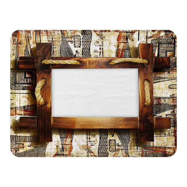 Benjamin Tate Design Rustic Egyptian Wooden Frame Blanket in Natural - Size: 120 cm x 150 cm - image 1
