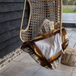 Benjamin Tate Design Rustic Egyptian Wooden Frame Blanket in Natural - Size: 120 cm x 150 cm - thumbnail 4