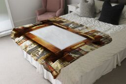 Benjamin Tate Design Rustic Egyptian Wooden Frame Blanket in Natural - Size: 120 cm x 150 cm - thumbnail 3