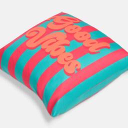 OHS 2 x Good Vibes Slogan Garden Cushion Covers Outdoor Water Resistant - Size: 45 cm x 45 cm - thumbnail 6