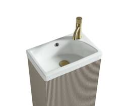 Bathroom Kingdom Flauto Soft Coffee Cloakroom Basin Vanity 450mm in Taupe - thumbnail 2