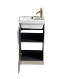 Bathroom Kingdom Flauto Soft Coffee Cloakroom Basin Vanity 450mm in Taupe - thumbnail 3
