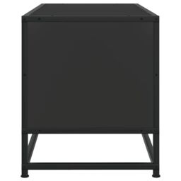 Berkfield Home TV Cabinet Black 100x34.5x40 cm Engineered Wood & Metal - thumbnail 5