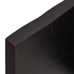Berkfield Home Table Top Dark Grey 60x40x(2-4) cm Treated Solid Wood Oak - thumbnail 7