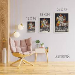 "Artery8 Poster for the 49th Secession Exhibition Schiele Canvas Wall Art Print in Black - Size: W12"" x H16""" - thumbnail 4