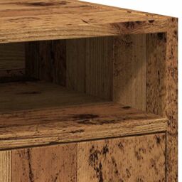 Berkfield Home Cabinet with Wheels Old Wood 33x38x60 cm Engineered Wood in Brown - Size: 33 x 38 x 60 cm - thumbnail 7