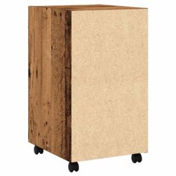 Berkfield Home Cabinet with Wheels Old Wood 33x38x60 cm Engineered Wood in Brown - Size: 33 x 38 x 60 cm - thumbnail 6