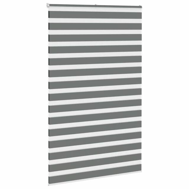Berkfield Home Elegant Zebra Blind Dark Grey 150x230 cm Fabric Width 145.9 cm Po - image 1