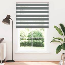 Berkfield Home Elegant Zebra Blind Dark Grey 150x230 cm Fabric Width 145.9 cm Po - thumbnail 3