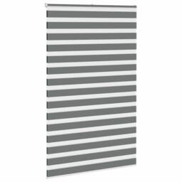 Berkfield Home Elegant Zebra Blind Dark Grey 150x230 cm Fabric Width 145.9 cm Po - thumbnail 1