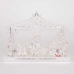 Shatchi Acrylic Light Up Nativity Scene Featuring Jesus, Mary, Joseph & the three wise men in Natural - thumbnail 6
