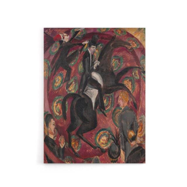 "Artery8 Circus Rider Castanets Dancers Kirchner Canvas Wall Art in Red - Size: W18"" x H24""" - image 1