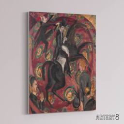 "Artery8 Circus Rider Castanets Dancers Kirchner Canvas Wall Art in Red - Size: W18"" x H24""" - thumbnail 2