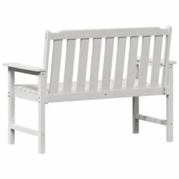 Berkfield Home White Garden Bench White 120 cm HDPE - thumbnail 7