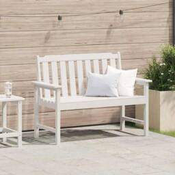 Berkfield Home White Garden Bench White 120 cm HDPE - thumbnail 2