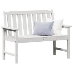 Berkfield Home White Garden Bench White 120 cm HDPE