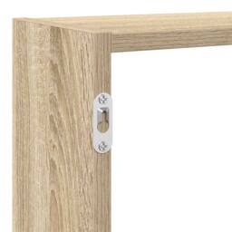 Berkfield Home Wall Cube Shelf 7 Compartments Sonoma Oak Engineered Wood in Brown - thumbnail 8