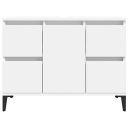 Berkfield Home Sink Cabinet White 80x33x60 cm Engineered Wood - Size: 80 x 33 x 60 cm - thumbnail 5