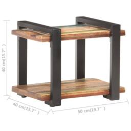 Berkfield Home Bedside Cabinet 50x40x40 cm Solid Reclaimed Wood in Brown - Size: 50 x 40 x 40 cm - thumbnail 6