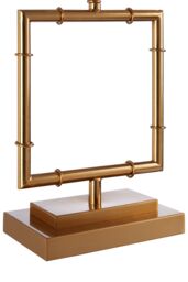 Orsina Gold Finish Modern Table Lamp With White Linen Shade, Contemporary Square Body Table Light For Living Room - thumbnail 2