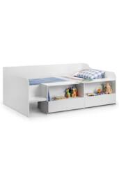 Julian Bowen Stella Single White Low Sleeper Bed with Storage - thumbnail 3