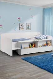 Julian Bowen Stella Single White Low Sleeper Bed with Storage - thumbnail 2