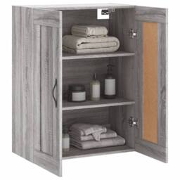 Berkfield Home Wall Mounted Cabinet Grey Sonoma 69.5x34x90 cm Engineered Wood - thumbnail 5