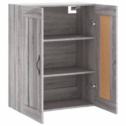 Berkfield Home Wall Mounted Cabinet Grey Sonoma 69.5x34x90 cm Engineered Wood - thumbnail 6