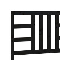 Berkfield Home Beautiful Bed Headboard Black 206x4x100 cm Solid Wood Pine - Size: 206 x 4 x 100 cm - thumbnail 7